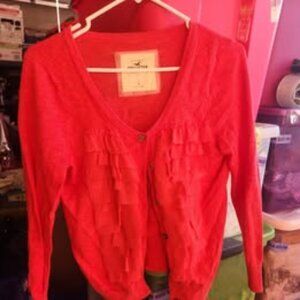 Hollister - Long Sleeve Sweater / Ruffle Front L